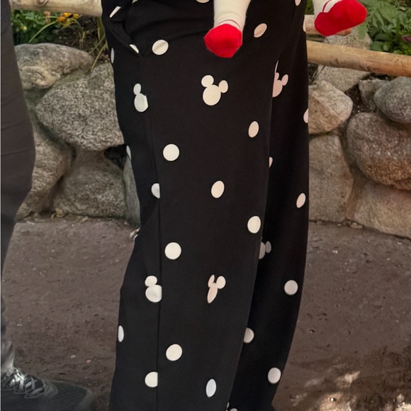 Her Universe Black and White Polka Dot Mickey Pants - Picture 3 of 3